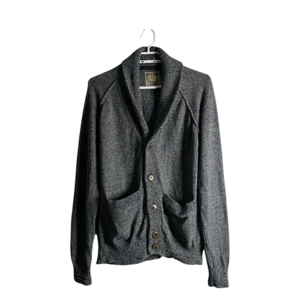 Garcia Jeans Men's Gray 100% Cotton Button Down Knit Cardigan